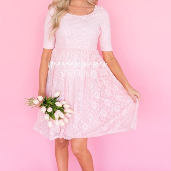 NWT Beautiful Pink Lace Dress